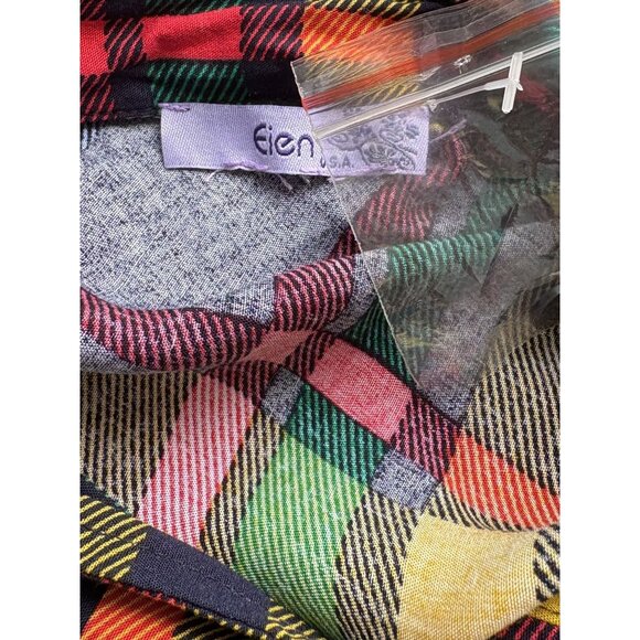 Eien USA Colorful Plaid Maxi Dress Plus 2X NWOT - Picture 7 of 7